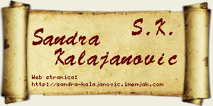 Sandra Kalajanović vizit kartica